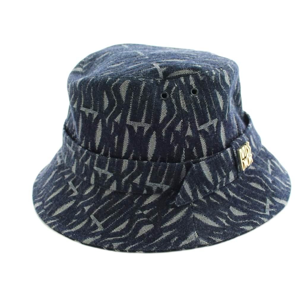 Dior Teddy Allover Small Brim Bucket Hat Denim Logo 58 — view 5
