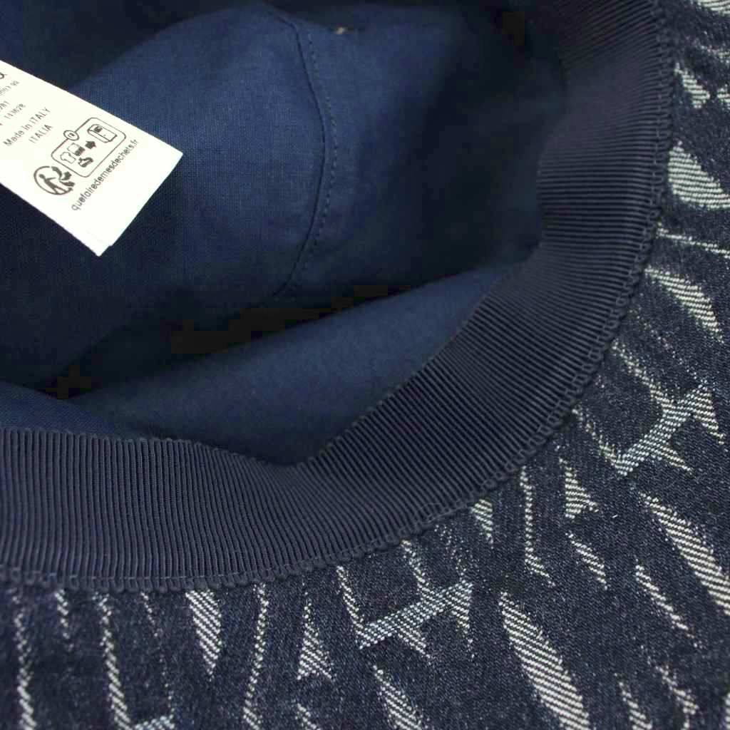 Dior Teddy Allover Small Brim Bucket Hat Denim Logo 58 — view 7