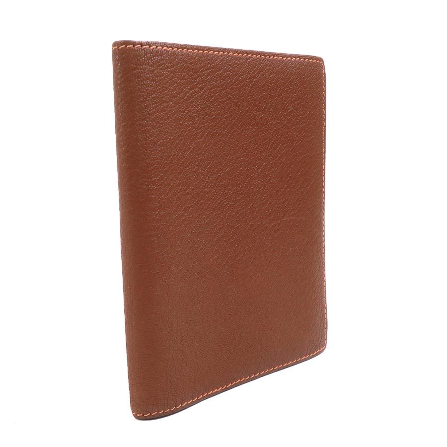 Hermes Notebook Cover Leather Brown Orange — view 2