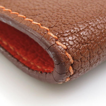 Hermes Notebook Cover Leather Brown Orange — view 7