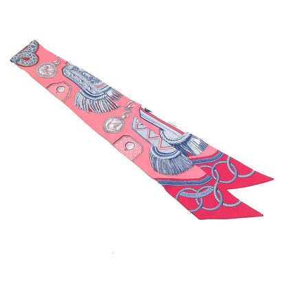 Hermes Scarf Twirly Silk Pink Multicolor — view 2