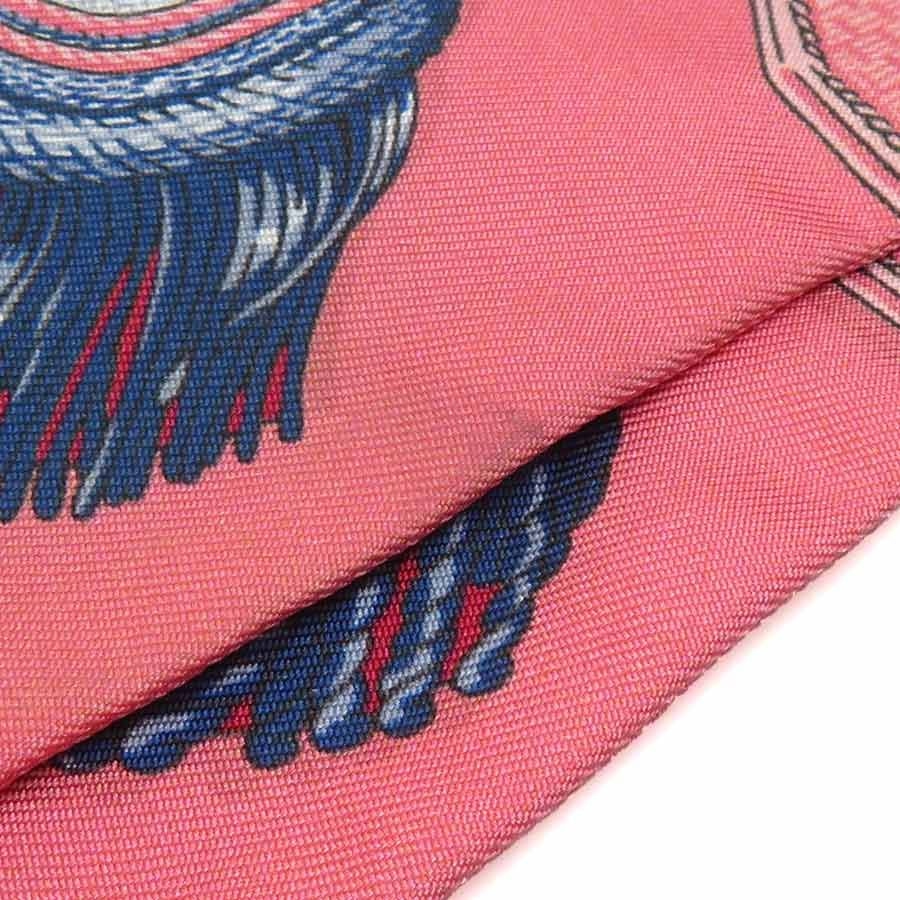 Hermes Scarf Twirly Silk Pink Multicolor — view 7
