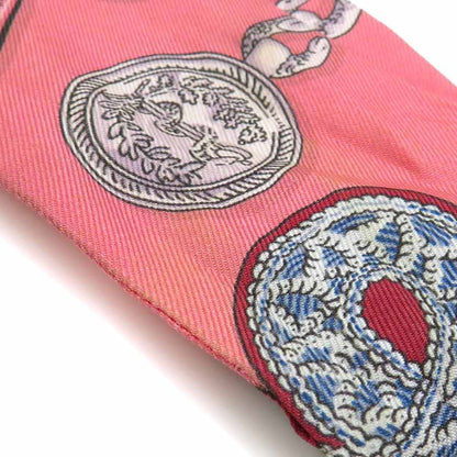 Hermes Scarf Twirly Silk Pink Multicolor — view 6