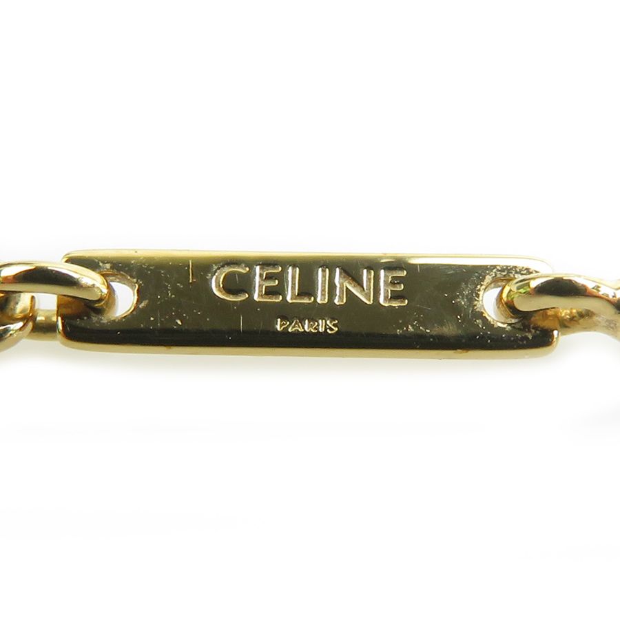 Celine Necklace Triomphe Blue Gold Light — view 5