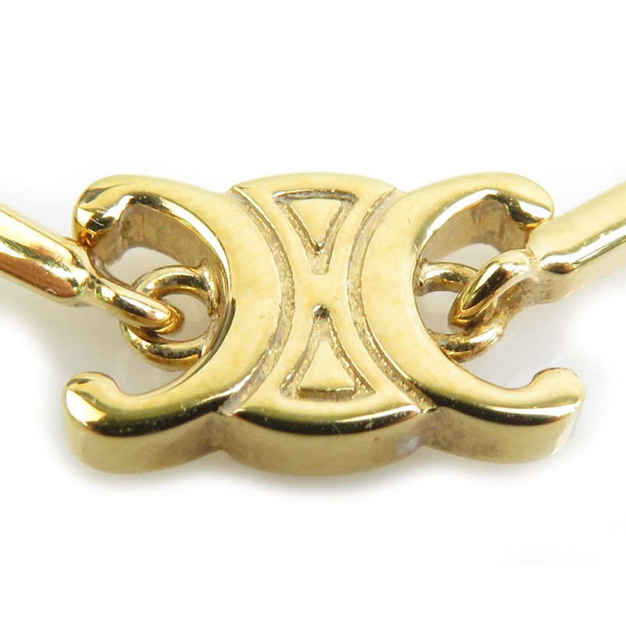 Celine Necklace Triomphe Blue Gold Light — view 3
