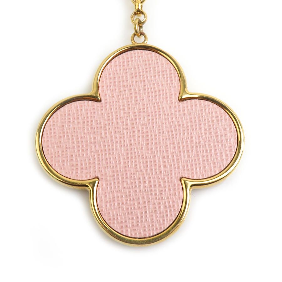 Louis Vuitton Key Ring Charm Porte Cles Into the Flower Gold Brown Pink — view 4