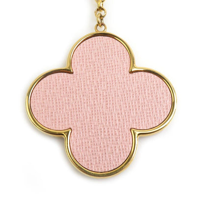 Louis Vuitton Key Ring Charm Porte Cles Into the Flower Gold Brown Pink — view 4