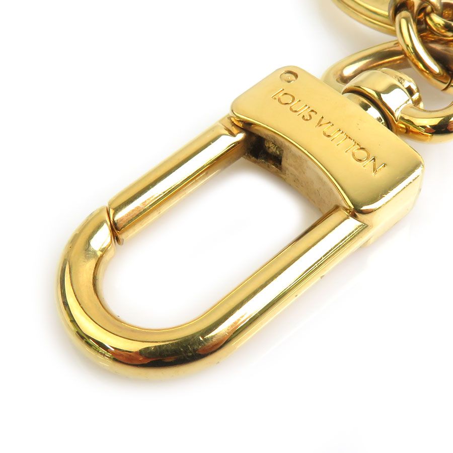 Louis Vuitton Key Ring Charm Porte Cles Into the Flower Gold Brown Pink — view 6