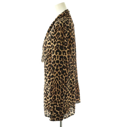 Saint Laurent Paris Silk Tie Blouse Beige Black — view 3