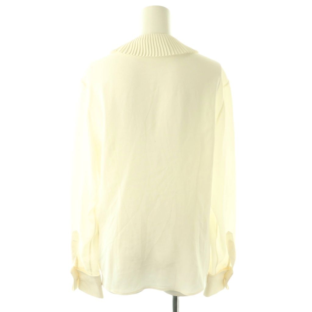 Celine Mia Shirt Blouse with Bow Long Sleeve Open Front 36 Off-white — view 2