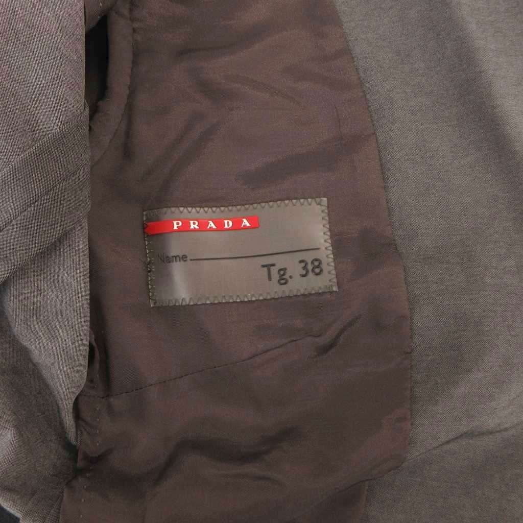 Prada Sport Tailored Jacket Black Leather Half Lining 38 Gray — view 6