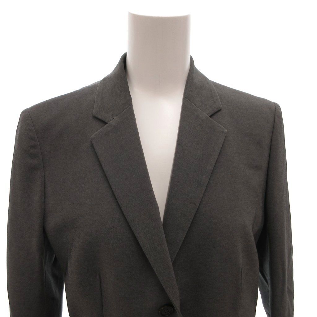 Prada Sport Tailored Jacket Black Leather Half Lining 38 Gray — view 4