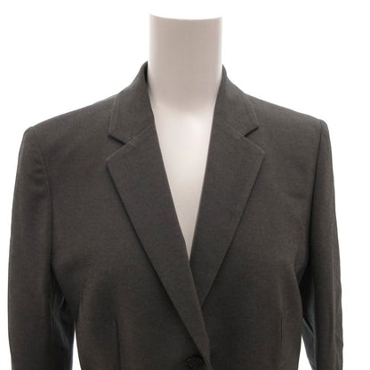 Prada Sport Tailored Jacket Black Leather Half Lining 38 Gray — view 4