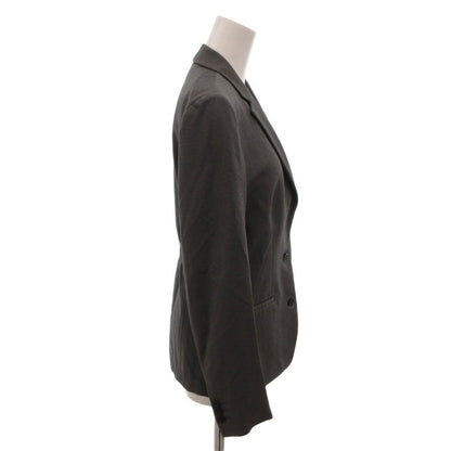 Prada Sport Tailored Jacket Black Leather Half Lining 38 Gray — view 3