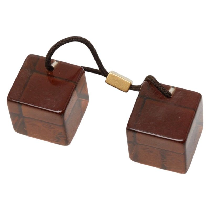 Louis Vuitton Hair Tie Cube Brown Plastic — view 2