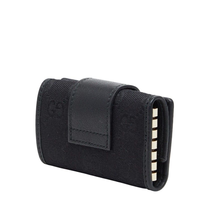 Gucci GG Canvas Key Case 6 Rows Black Holder — view 2