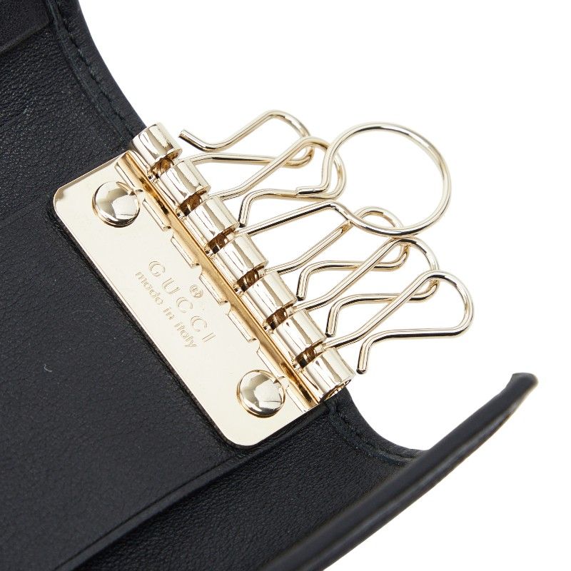 Gucci GG Canvas Key Case 6 Rows Black Holder — view 6