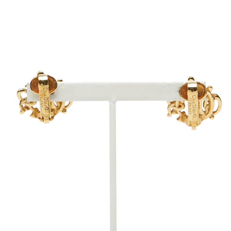 Dior Logo Earrings Gold Plated — view 3