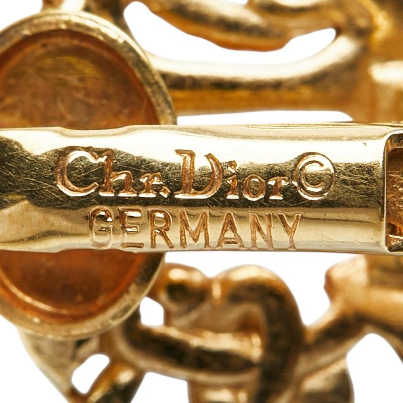 Dior Logo Earrings Gold Plated — view 4