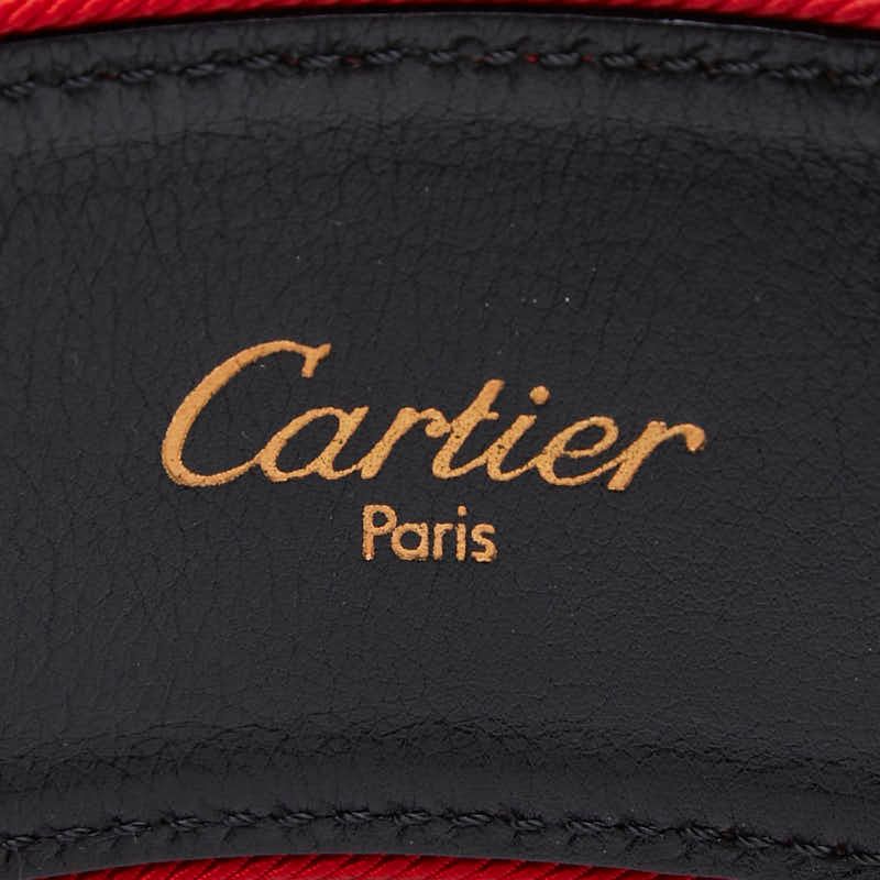 Cartier Panthère Belt 26 Red Gold Leather Canvas — view 6