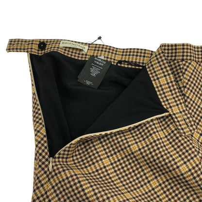 Balenciaga Checked Skirt Brown 34 — view 4