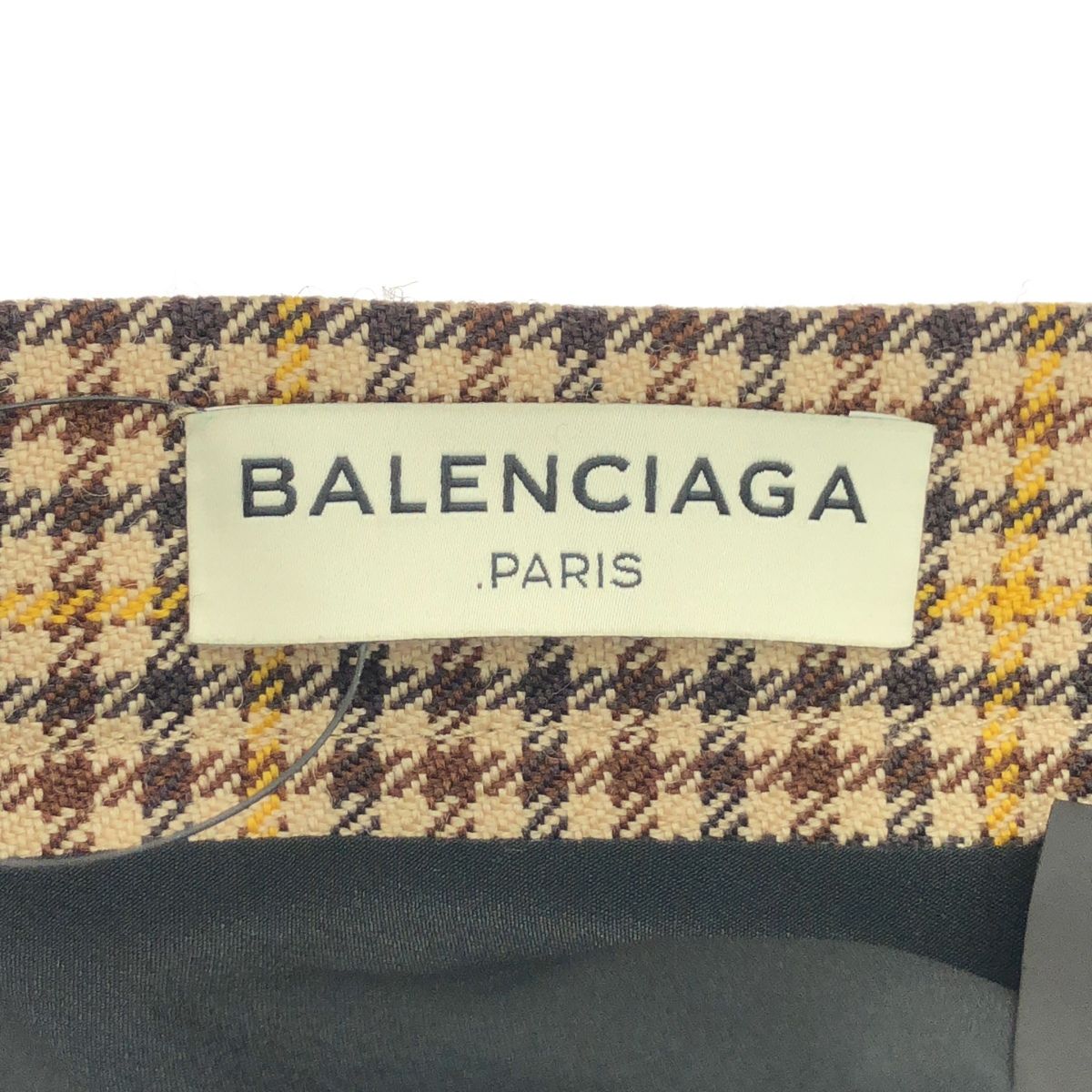 Balenciaga Checked Skirt Brown 34 — view 3