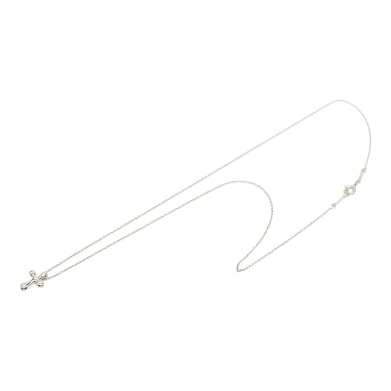 Tiffany & Co Elsa Peretti Small Cross Pendant Necklace Silver Platinum — view 4