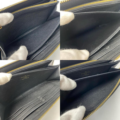 Louis Vuitton Monogram Empreinte Bicolor Zippy Wallet Black Beige — view 9