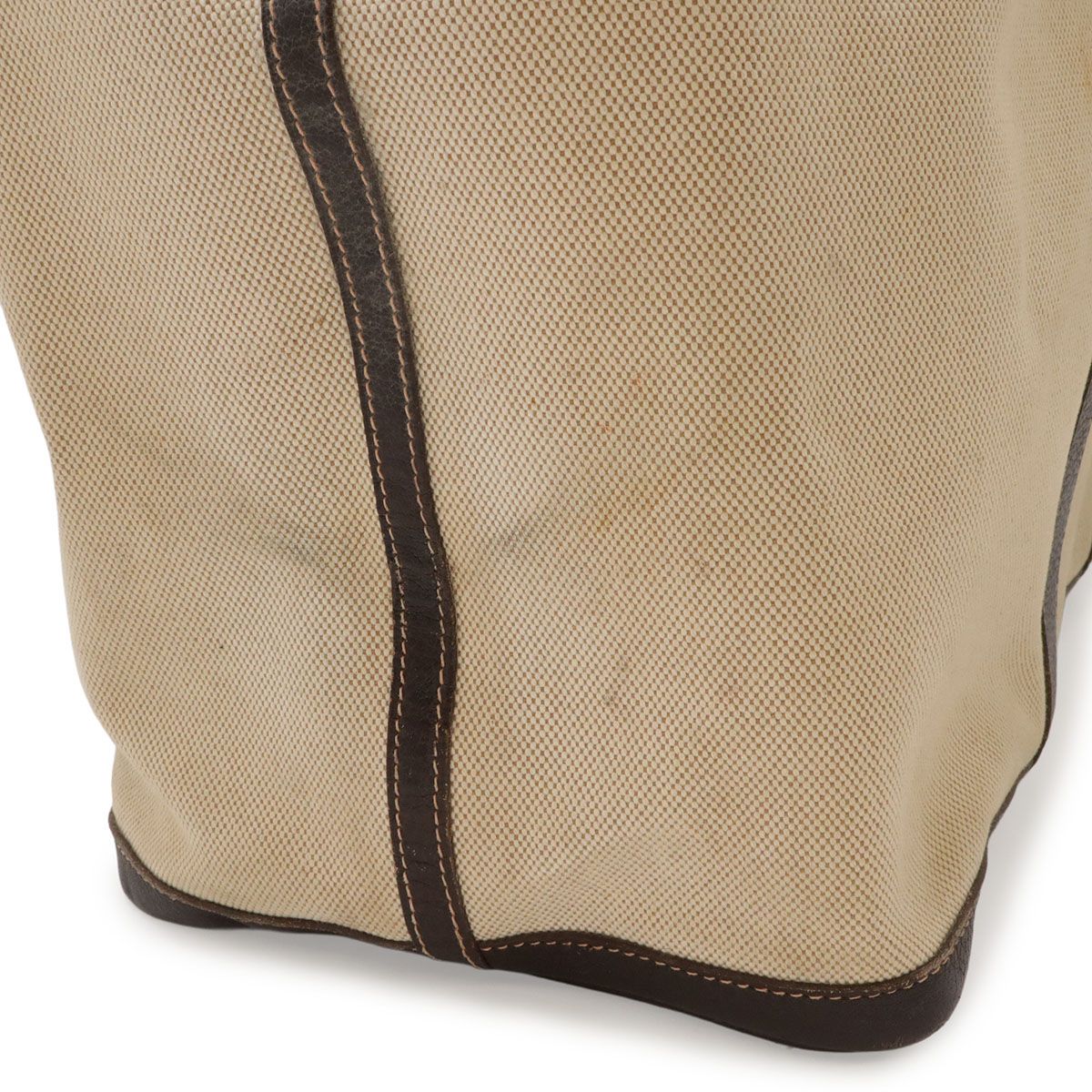 Hermes Garden Party MM Tote Bag Shoulder Toile H Leather Beige Dark Brown — view 4