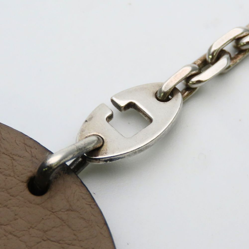 Hermes Bag Charm Animal Hippopotamus Leather Grey Cover Greige — view 7