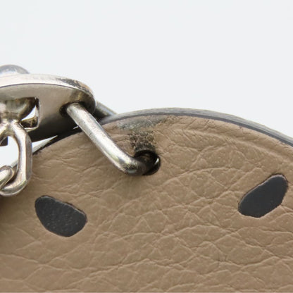 Hermes Bag Charm Animal Hippopotamus Leather Grey Cover Greige — view 5