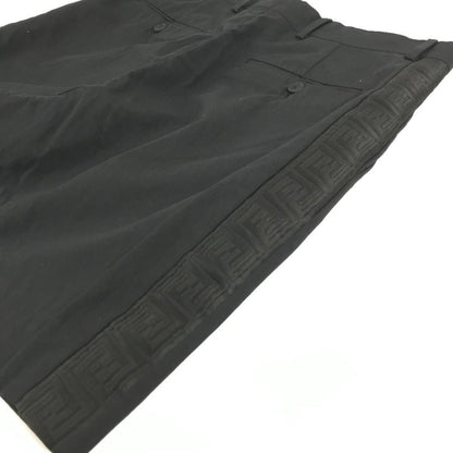 Fendi Shorts Logo Cotton Black Pants — view 4