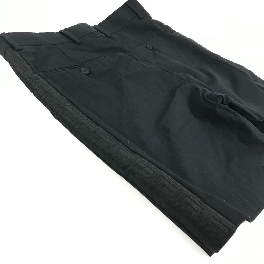 Fendi Shorts Logo Cotton Black Pants — view 5