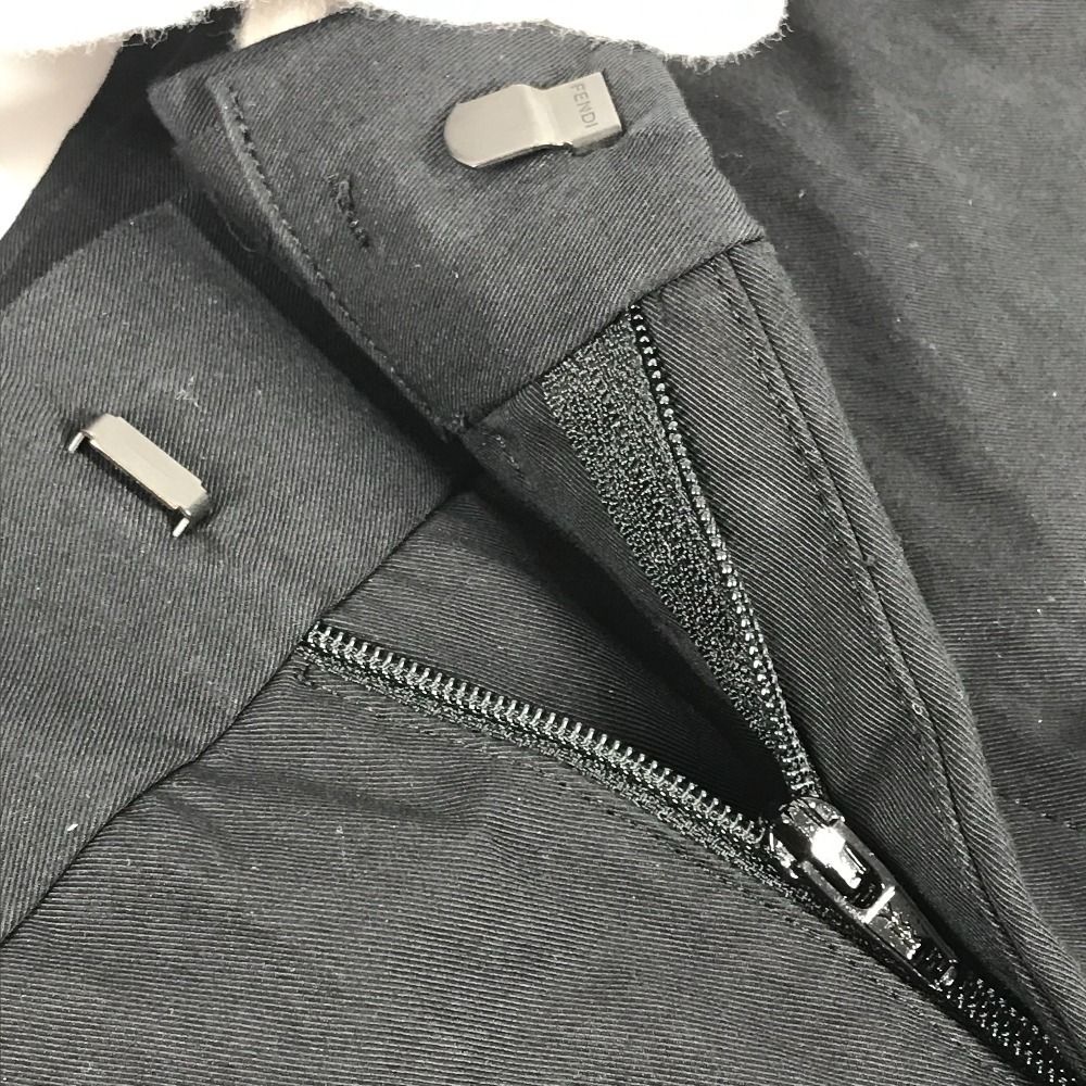 Fendi Shorts Logo Cotton Black Pants — view 6