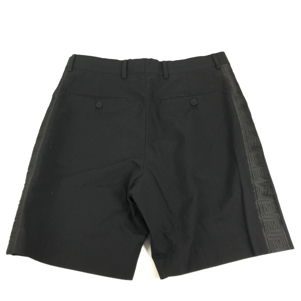 Fendi Shorts Logo Cotton Black Pants — view 3
