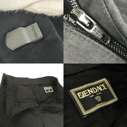 Fendi Shorts Logo Cotton Black Pants — view 7