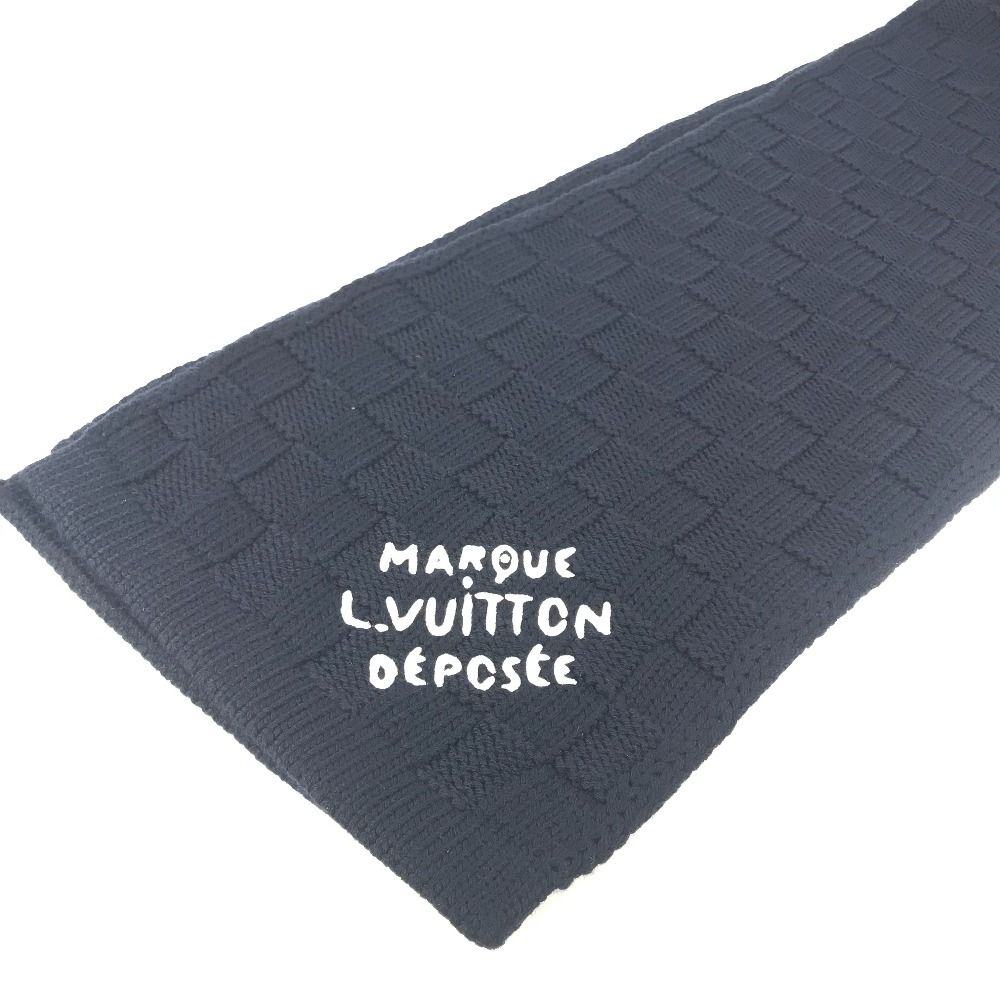 Louis Vuitton Scarf Damier Snug Wool Navy — view 2