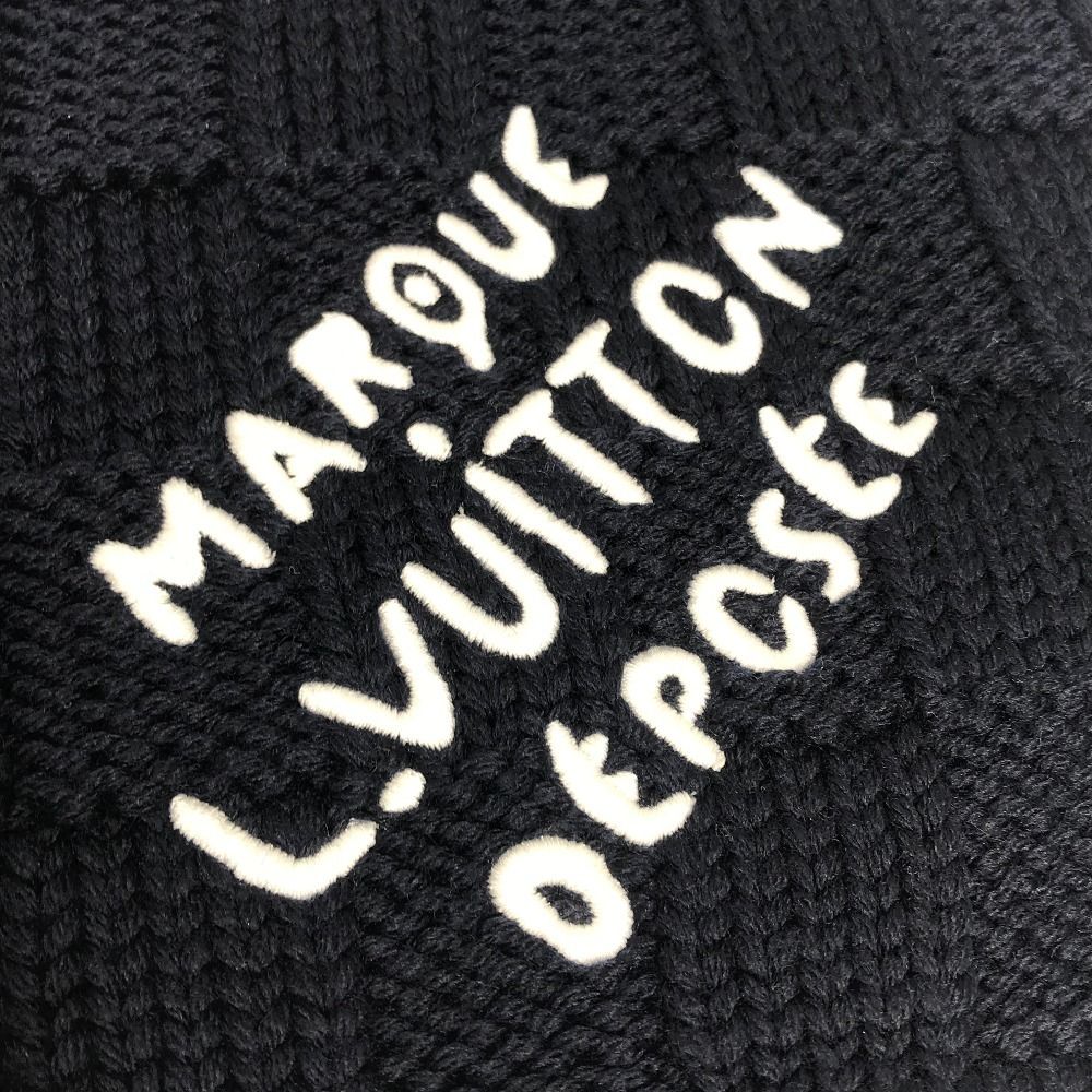 Louis Vuitton Scarf Damier Snug Wool Navy — view 7