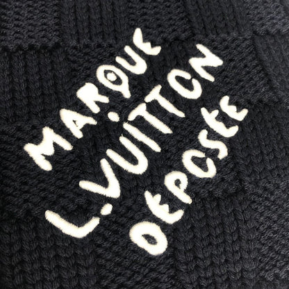 Louis Vuitton Scarf Damier Snug Wool Navy — view 7