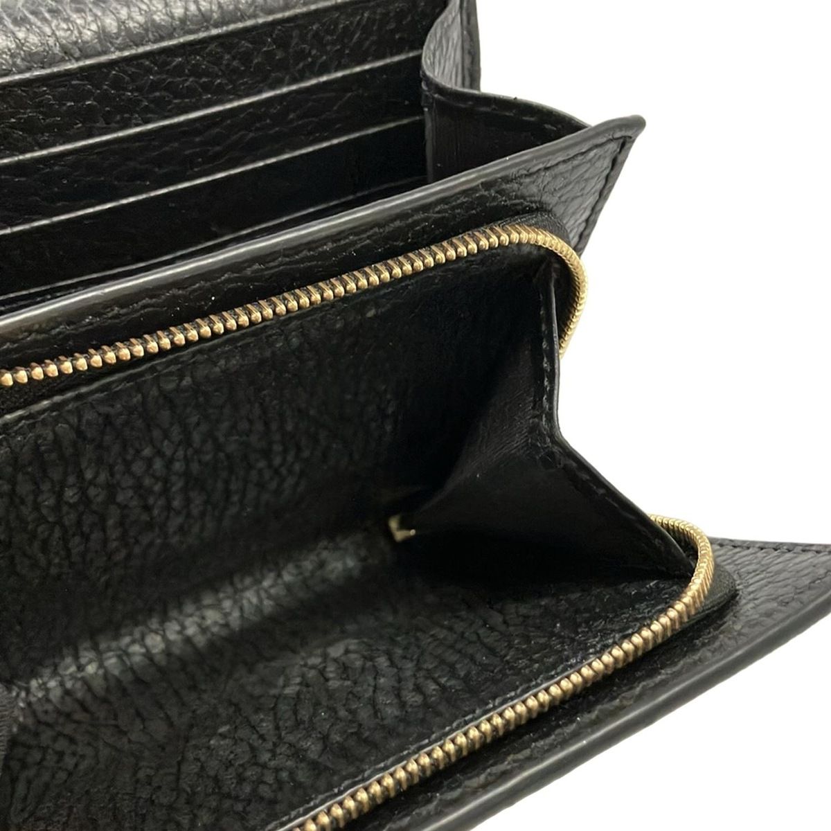 Gucci Bifold Wallet GG Marmont Plus Supreme Black Beige Khaki — view 4