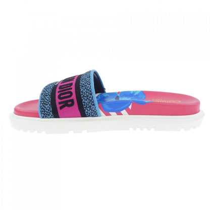 Dior Dway D-Flower Pop EM Sandals Black Blue Pink — view 2
