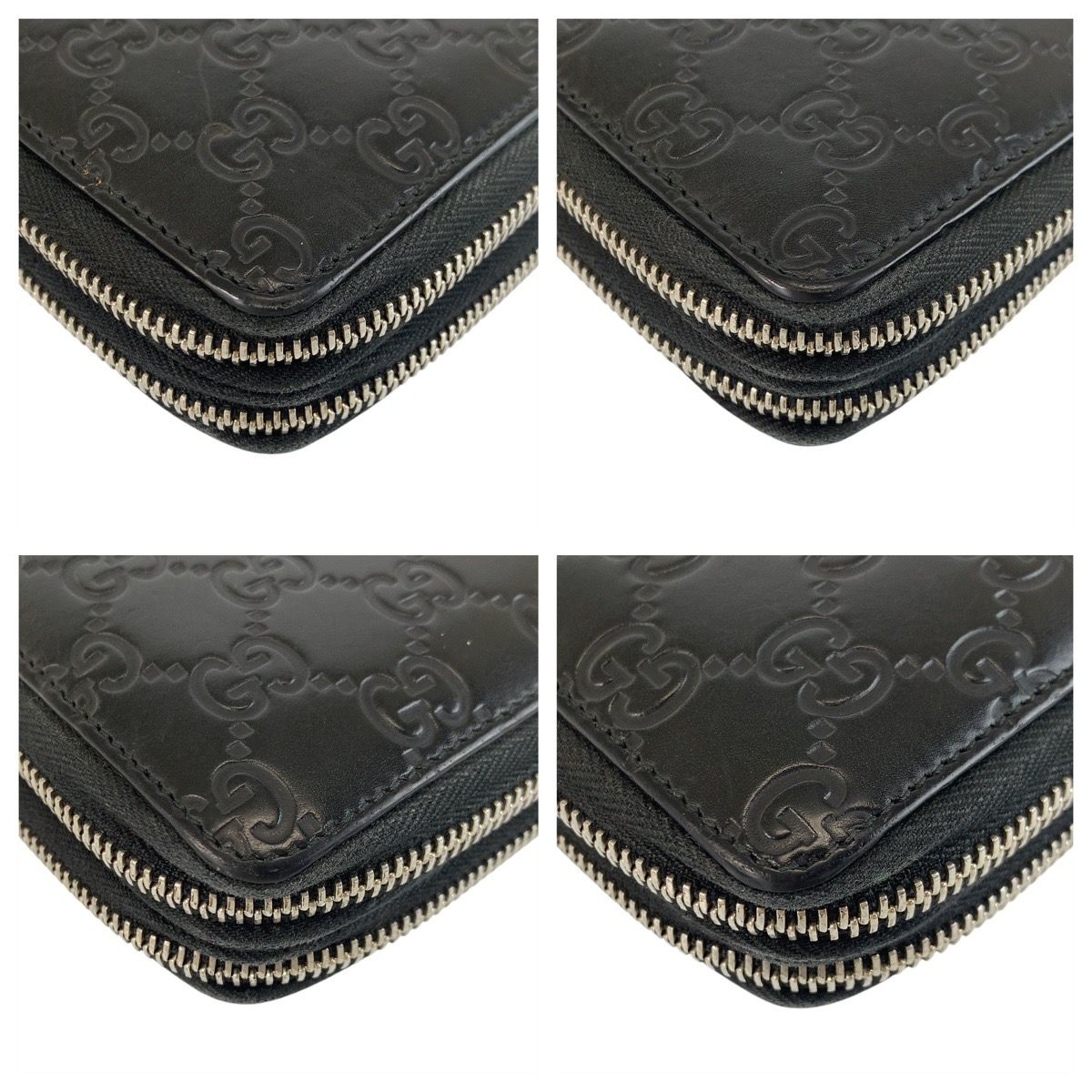 Gucci Guccissima Black Silver Leather Wallet — view 4