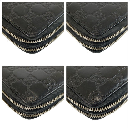 Gucci Guccissima Black Silver Leather Wallet — view 4