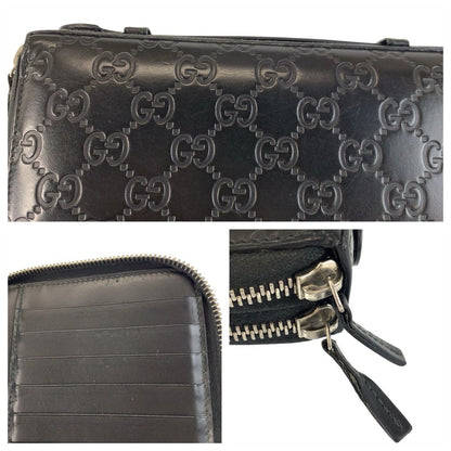 Gucci Guccissima Black Silver Leather Wallet — view 7