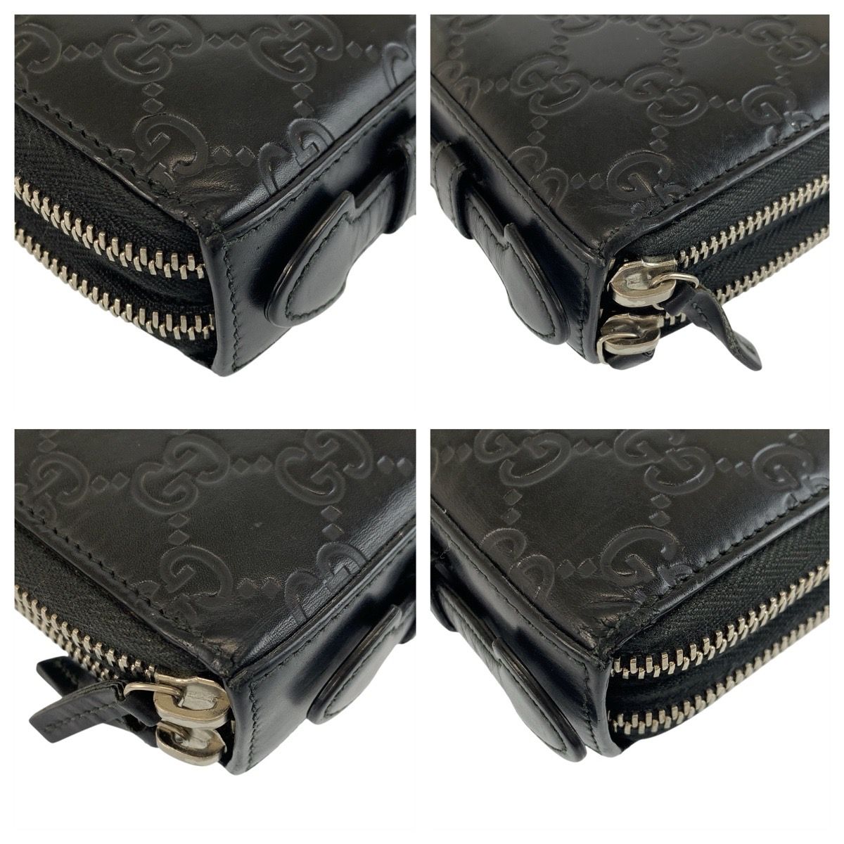 Gucci Guccissima Black Silver Leather Wallet — view 5