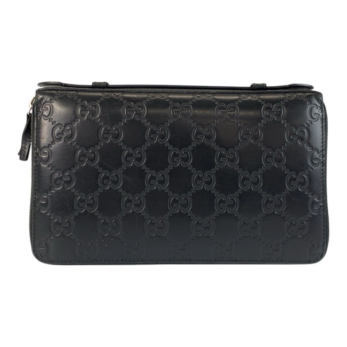 Gucci Guccissima Black Silver Leather Wallet — view 2