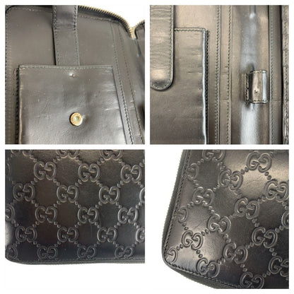 Gucci Guccissima Black Silver Leather Wallet — view 6