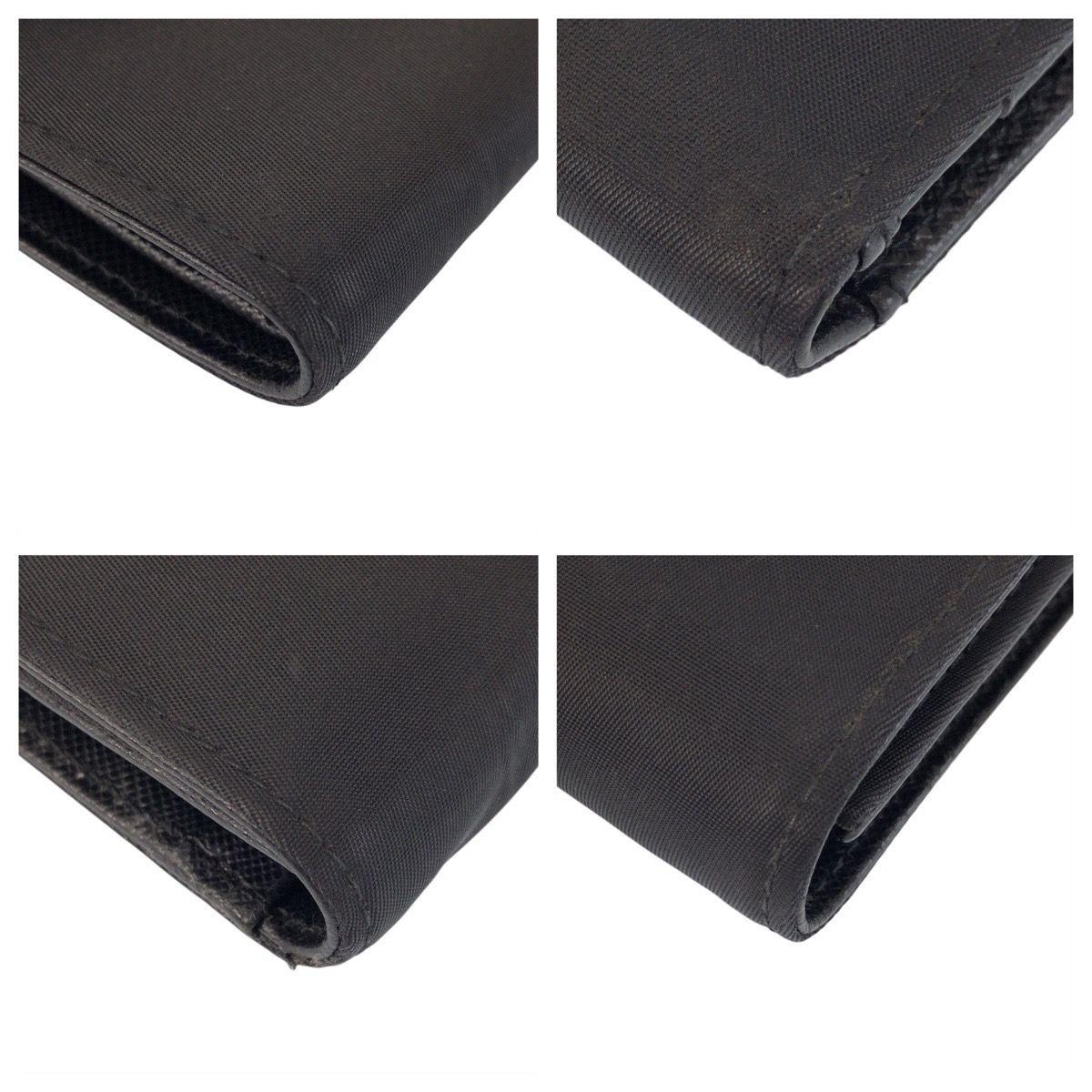Prada Tessuto Black Silver Nylon Leather 73 Fold — view 3