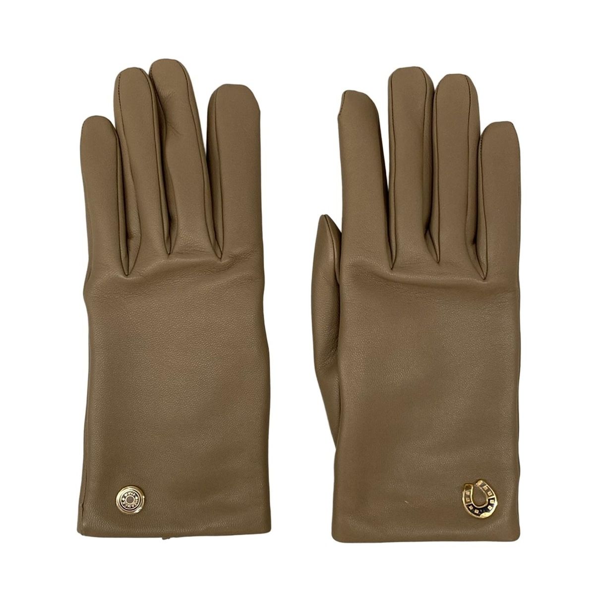 Hermes Gloves 6.5 Jump Etoupe Cashmere Lambskin — view 2