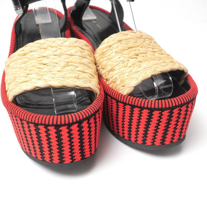 Celine Sandals Phoebe Philo Era Wedge Thick Sole Ankle Strap Red Black 36.5 — view 4